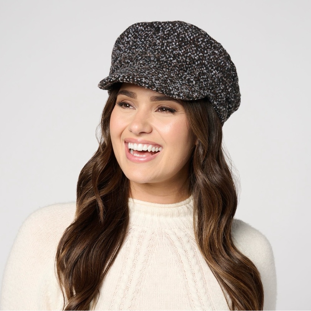 Amiee Lynn Marble Tweed Cabbie Hat